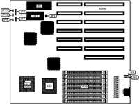 UNIDENTIFIED   386DX NON-CACHE MAINBOARD (PGA)